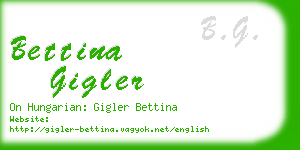bettina gigler business card